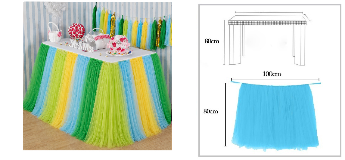BREEZY Colour TUTU Table Skirt (1 METRE)